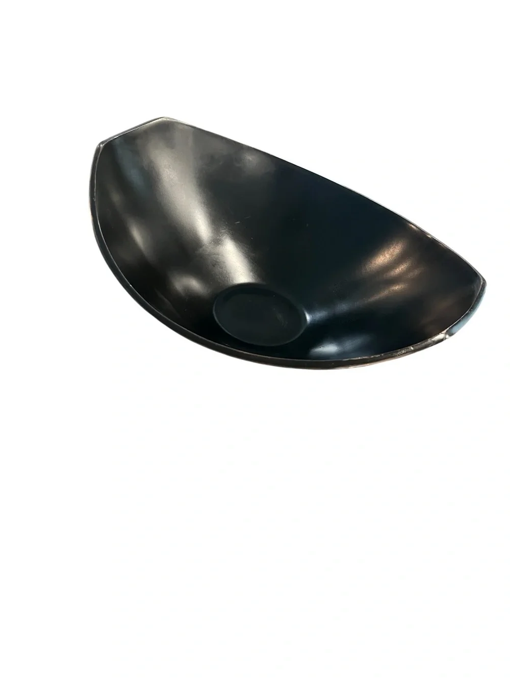 Mid Century Modern MCM Dansk Black Metal Fruit Serving Bowl 12”
